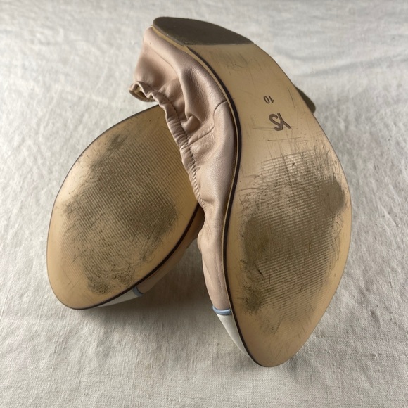 Yosi Samra YS Stylish Women's Ballet Flats - Pink and White - Picture 10 of 11